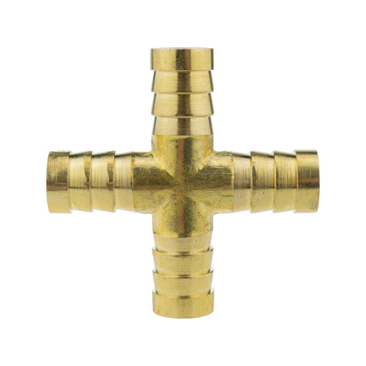 Brass 4-way Cross Splitter, 12mm