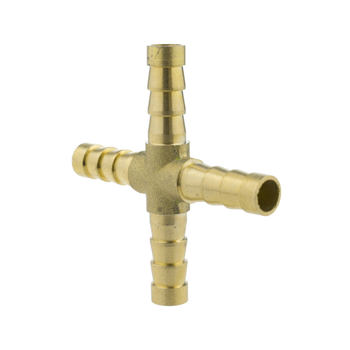Brass 4-way Cross Splitter, 6mm