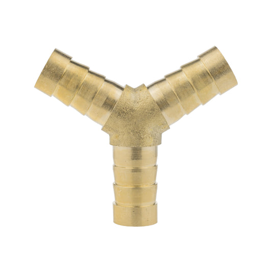 Brass 3-way Lateral Y-Tee Splitter, 10mm