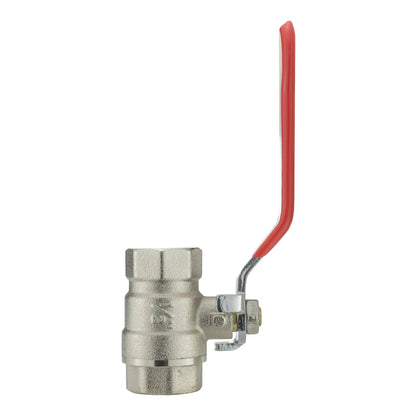 Female Nickel Plated Brass Lever Valve, 1/2"