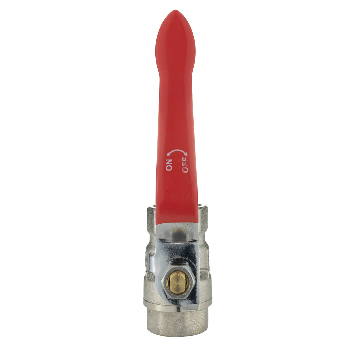 Female Nickel Plated Brass Lever Valve, 1/2"