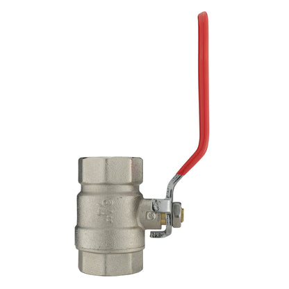 Female Nickel Plated Brass Lever Valve, 3/4"