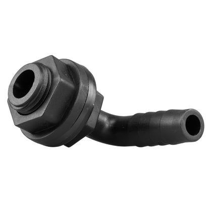 Water Butt 90° Overflow Elbow with Nut & Washer, 1/2"