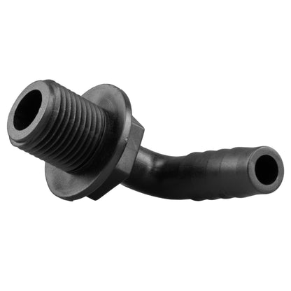 Water Butt 90° Overflow Elbow with Nut & Washer, 1/2"