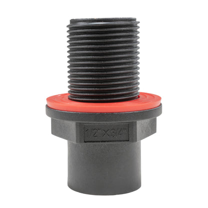 Water Butt Tank Adapter, 3/4" BSPM to 1/2" BSPF