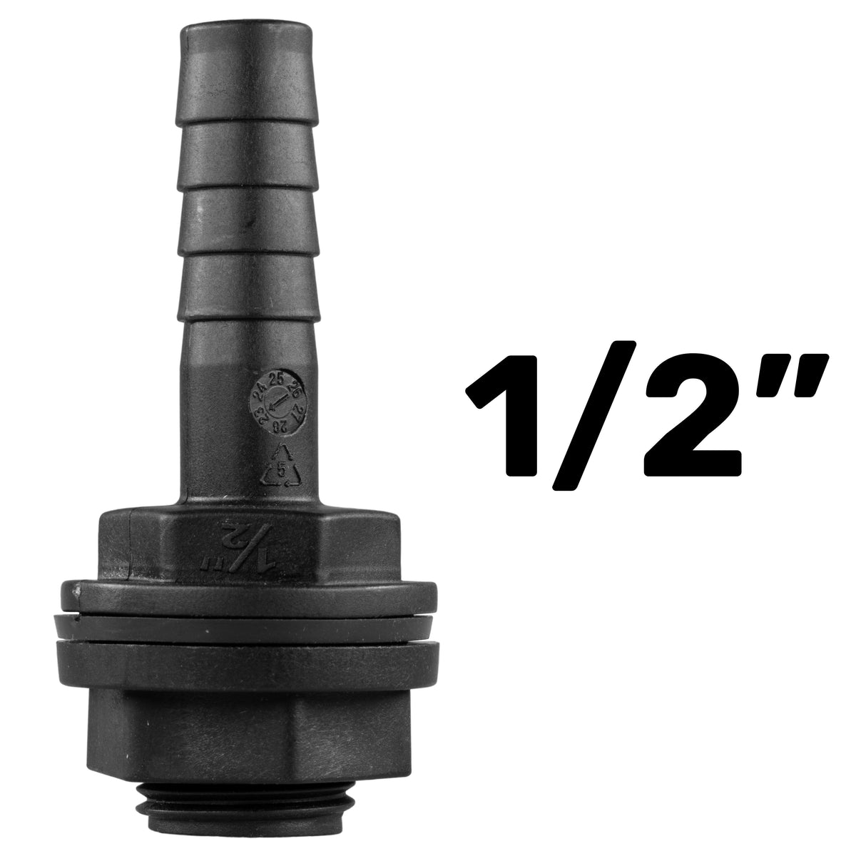 Water Butt Overflow Adapter with Nut & Washer, 1/2"