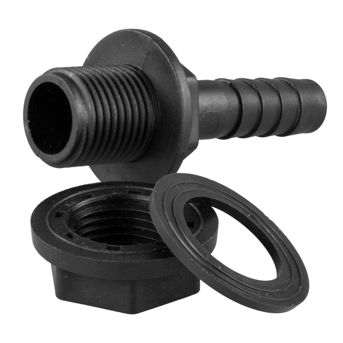 Water Butt Overflow Adapter with Nut & Washer, 1/2"
