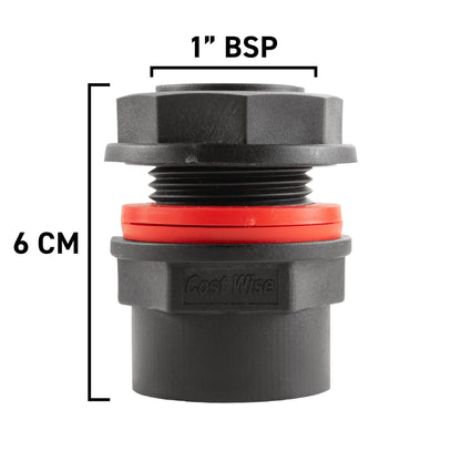 Male to Female Threaded Water Butt Tank Adapter, 1"