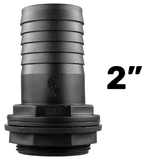 Water Butt Overflow Adapter with Nut & Washer, 2"