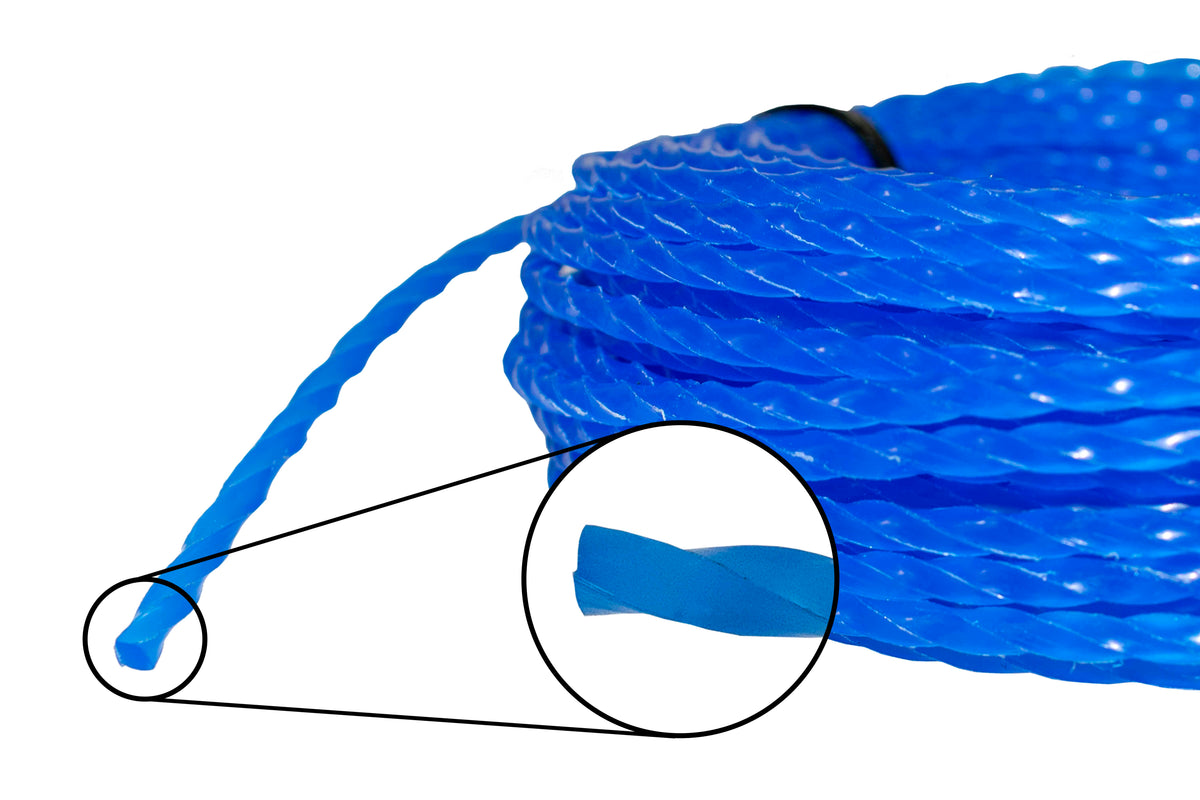15m Twisted Blue Trimmer Line, 2.7mm