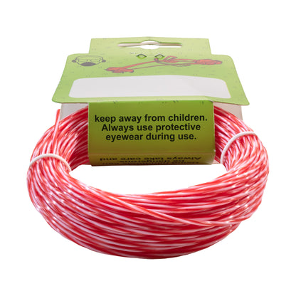 15m Dual Core Twisted Red Chess Trimmer Line, 1.6mm