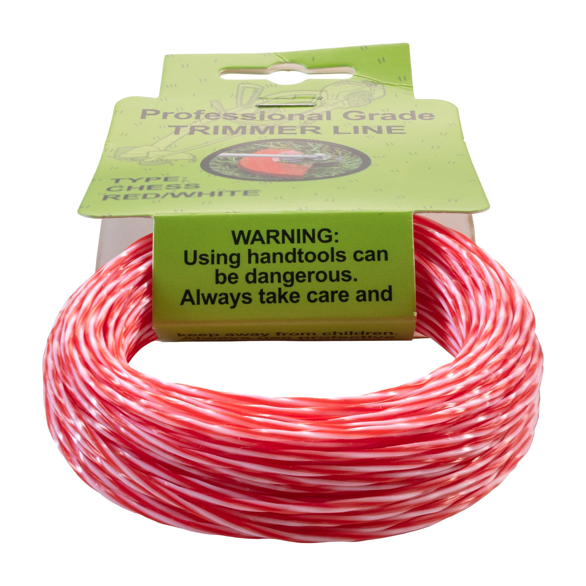 15m Dual Core Twisted Red Chess Trimmer Line, 2mm