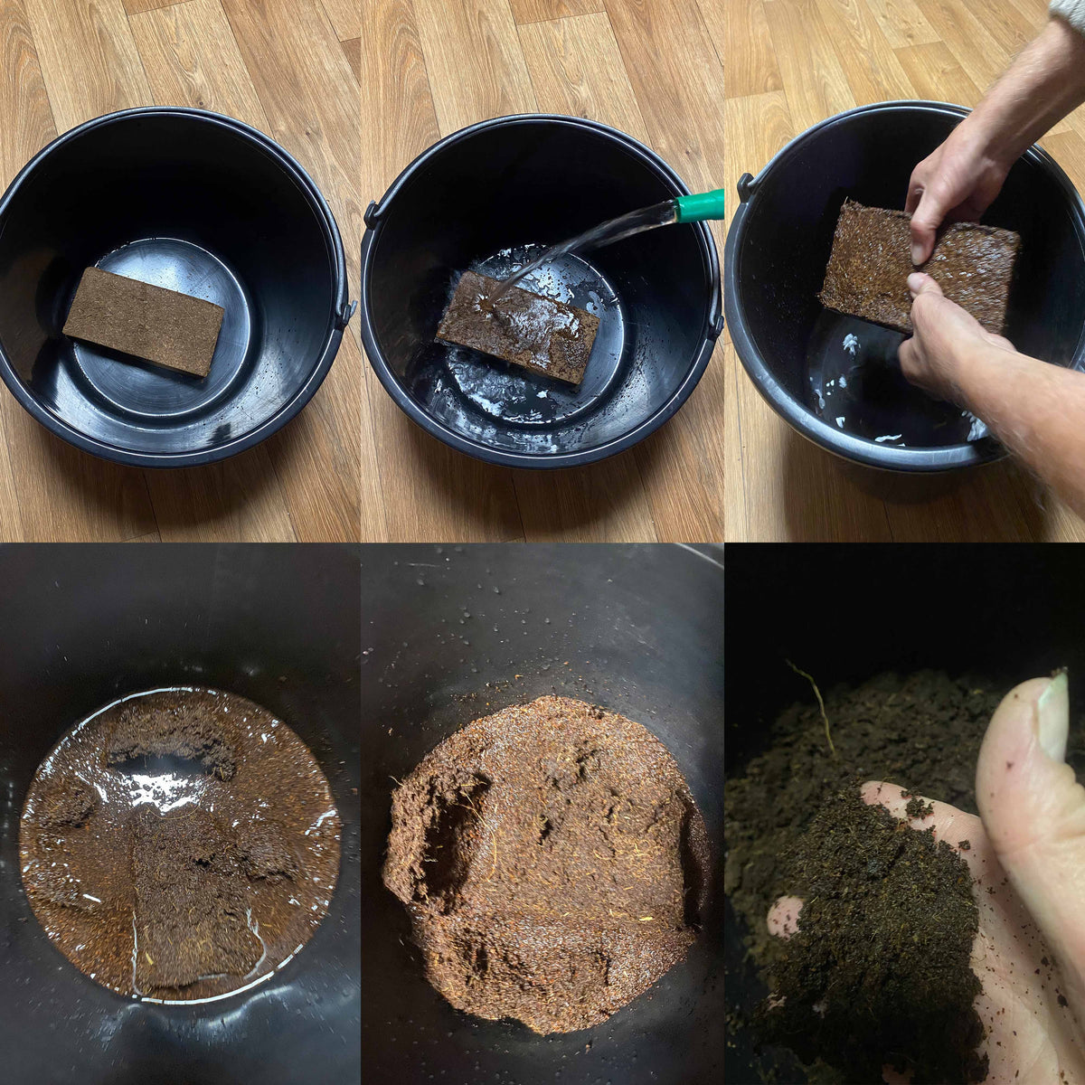 Organic Coconut Coir Fibre Natural Compost Brick, 650g