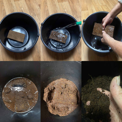 Organic Coconut Coir Fibre Natural Compost Brick, 650g
