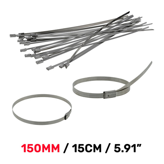Stainless Steel Cable Ties, 4.6mm x 150mm