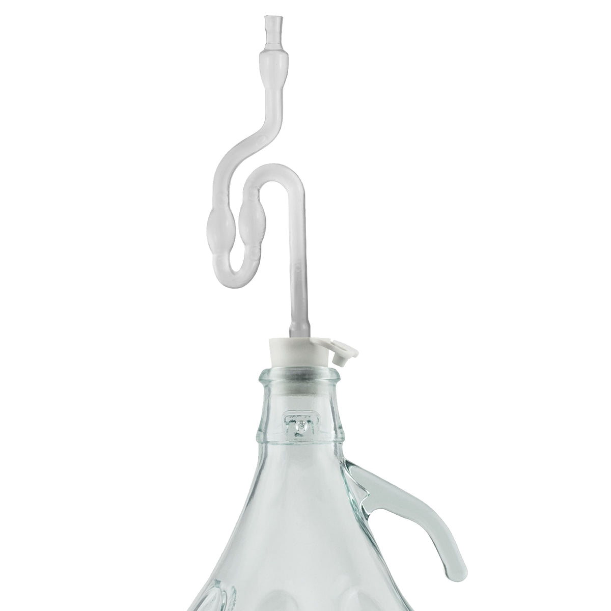 5L Clear Glass Demijohn Bottles with Airlocks & Bungs, Box of 6
