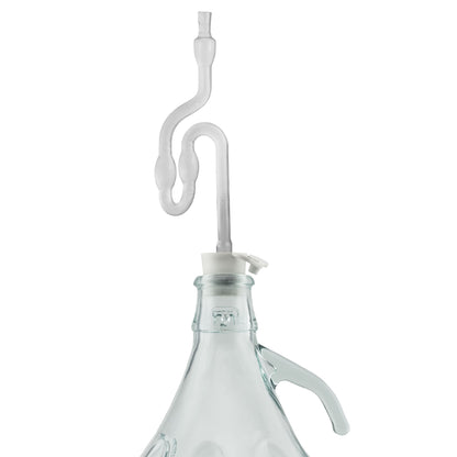 5L Clear Glass Demijohn Bottles with Airlocks & Bungs, Box of 6