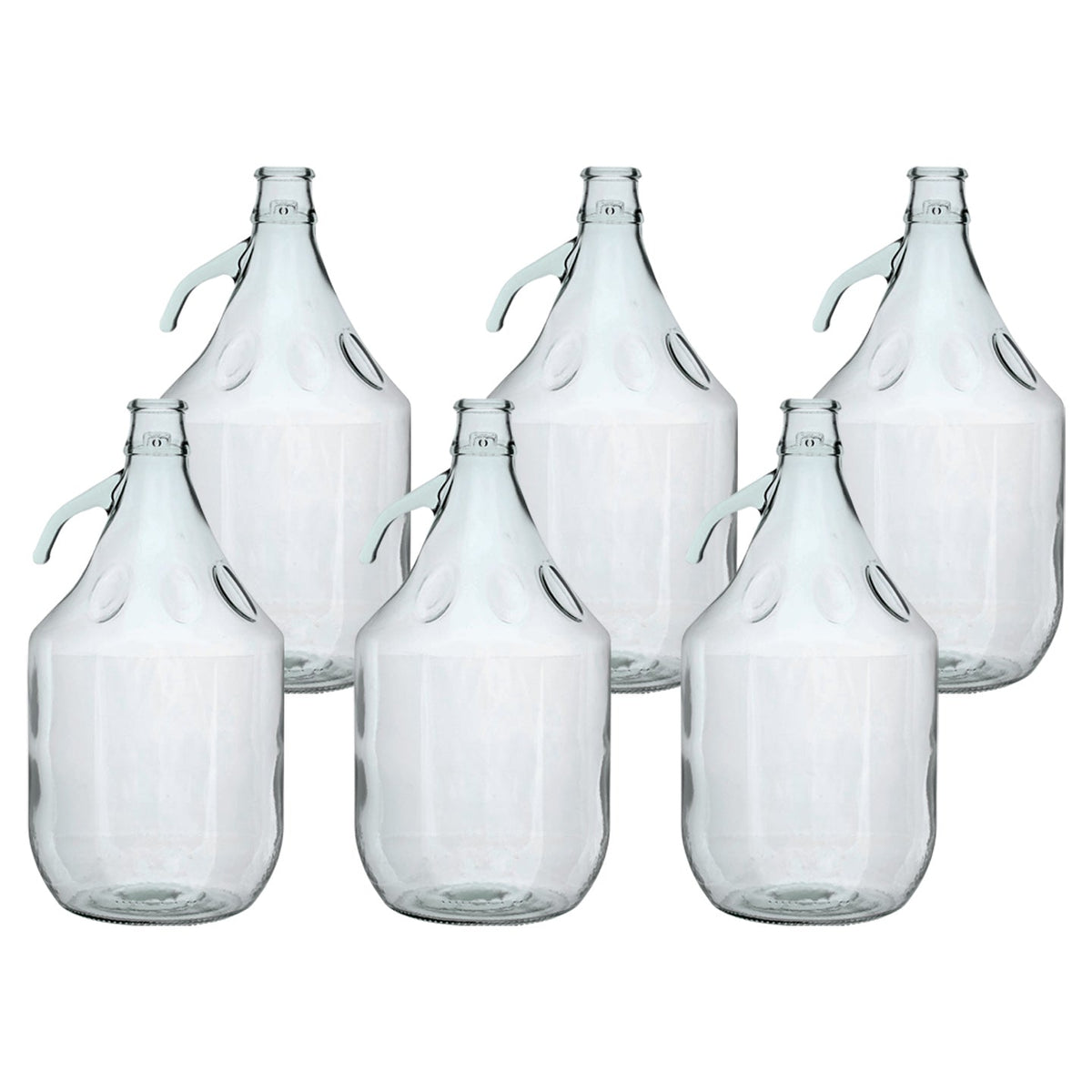 5L Clear Glass Demijohn Bottles, Box of 6