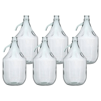 5L Clear Glass Demijohn Bottles, Box of 6