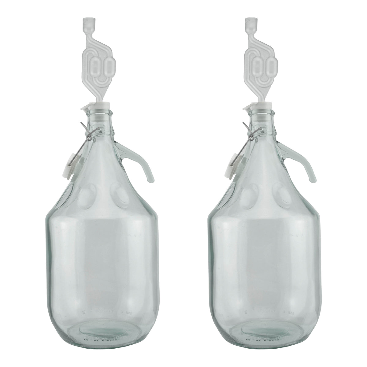 5L Glass Demijohns with Swing-top Caps, Airlocks & Bungs, Box of 2
