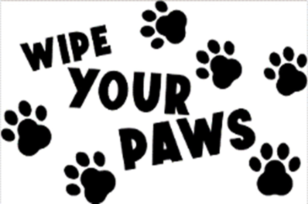 Coir Doormat, 60cm x 40cm - 'Wipe Your Paws'