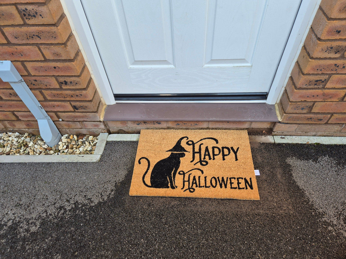 Coir Doormat, 60cm x 40cm - 'Happy Halloween'
