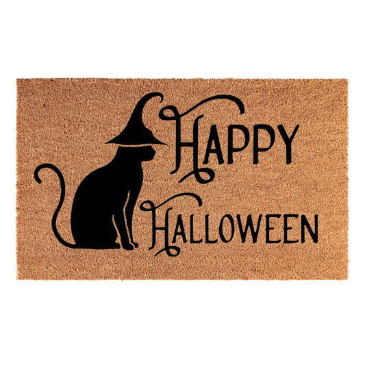 Coir Doormat, 60cm x 40cm - 'Happy Halloween'