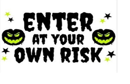 Coir Doormat, 60cm x 40cm - 'Enter At Your Own Risk'