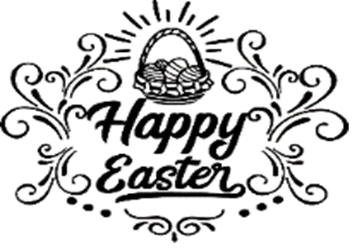 Coir Doormat, 60cm x 40cm - 'Happy Easter'