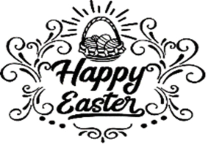 Coir Doormat, 60cm x 40cm - 'Happy Easter'