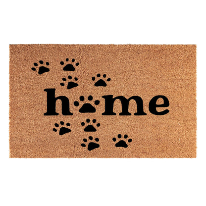 Coir Doormat, 60cm x 40cm - 'Home' (Paws)