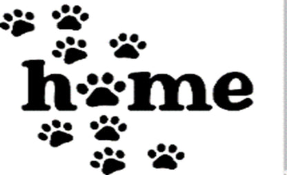 Coir Doormat, 60cm x 40cm - 'Home' (Paws)
