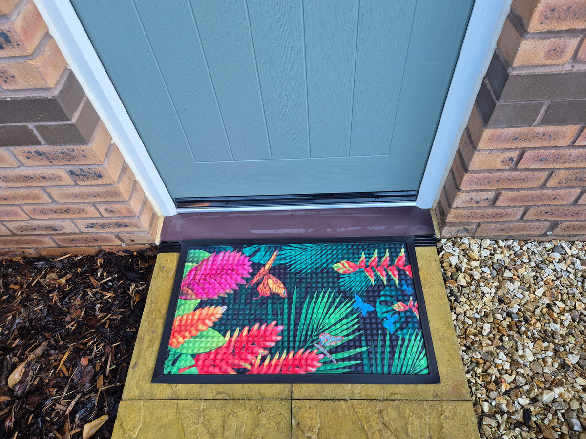 3D Embossed Doormat, 75cm x 45cm - Butterflys