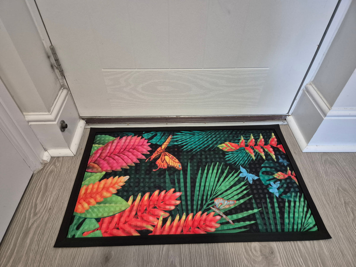 3D Embossed Doormat, 75cm x 45cm - Butterflys