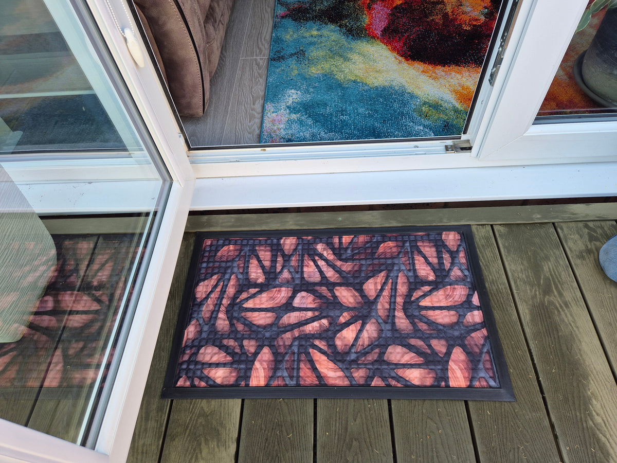 3D Embossed Doormat, 75cm x 45cm - Wooden