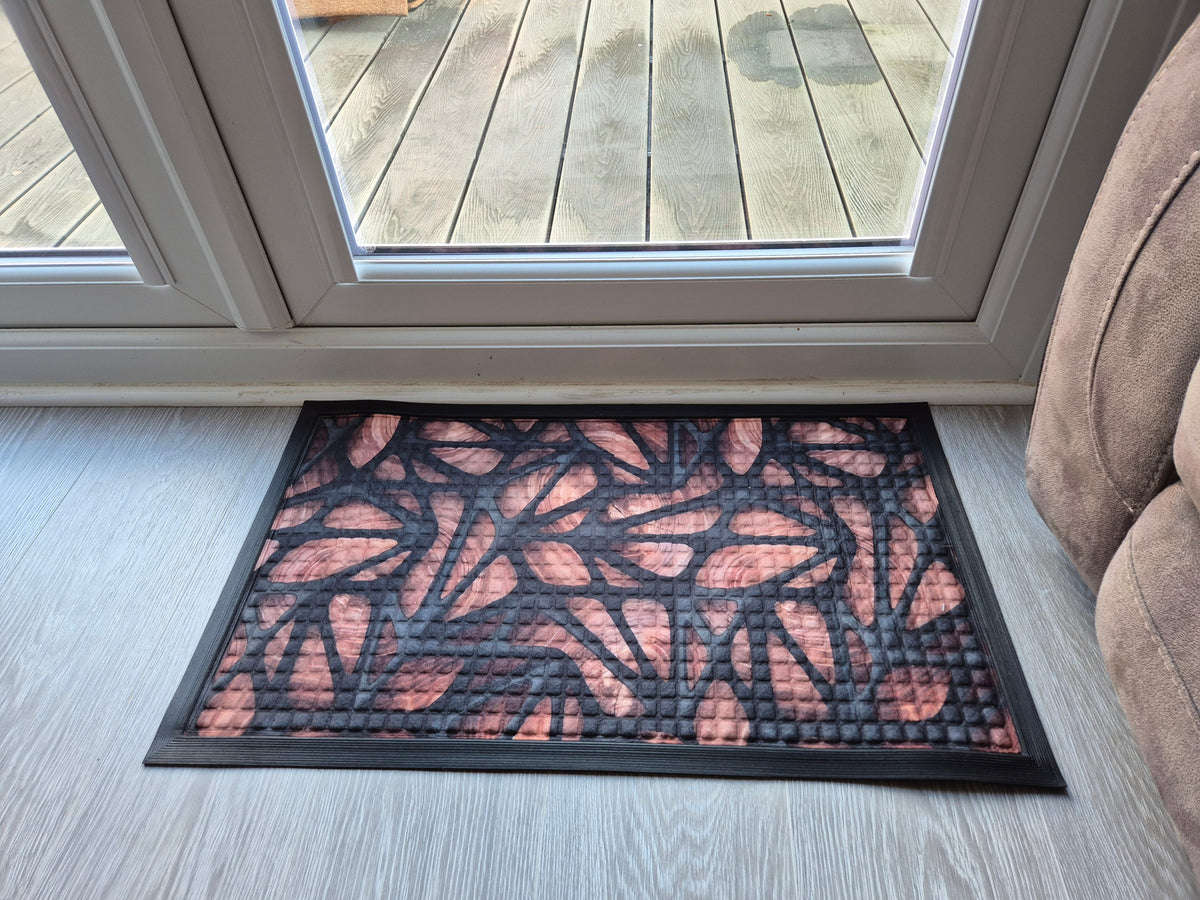 3D Embossed Doormat, 75cm x 45cm - Wooden