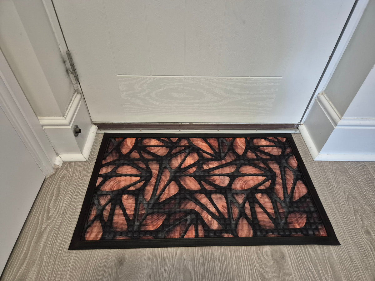 3D Embossed Doormat, 75cm x 45cm - Wooden