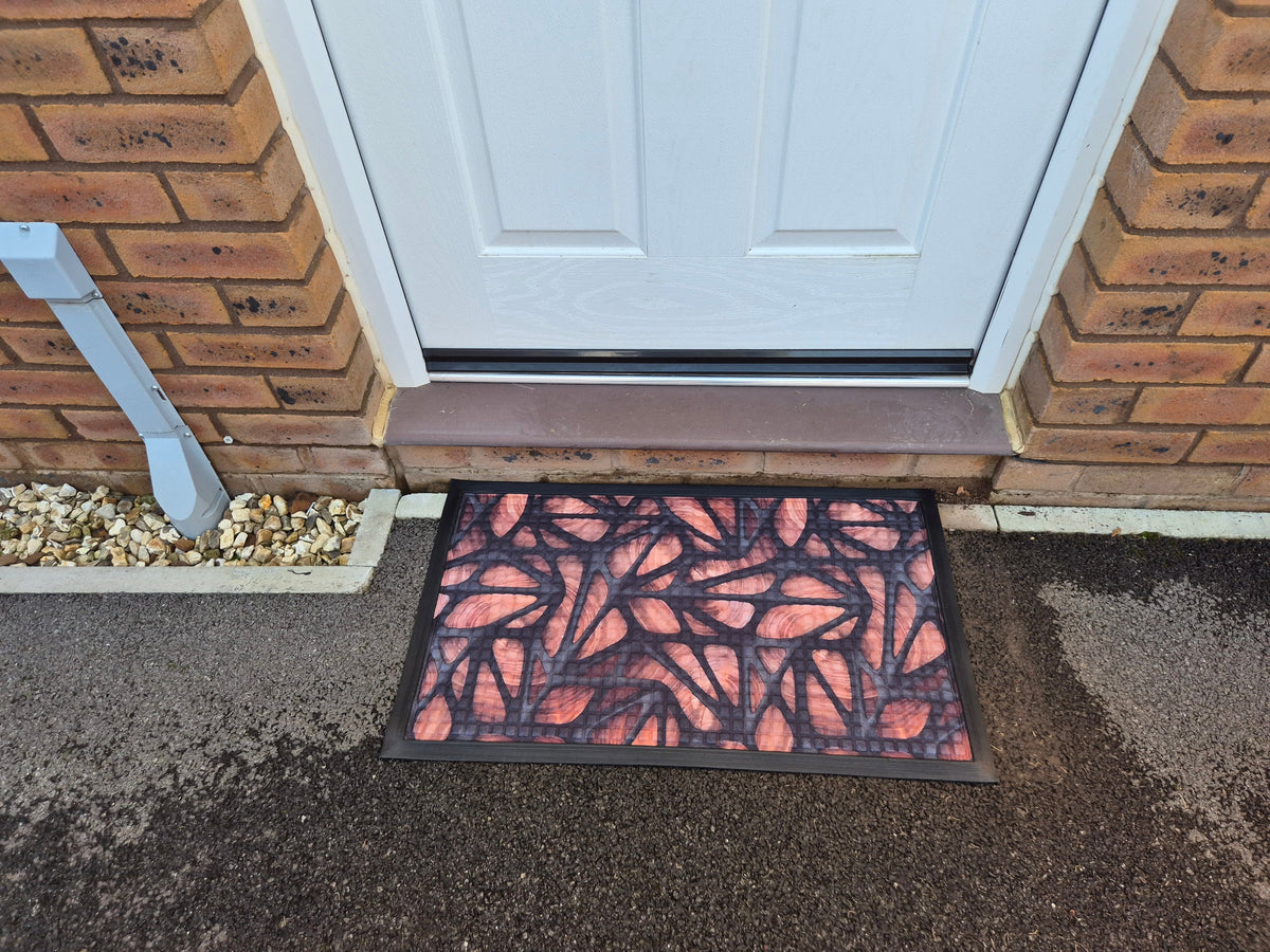 3D Embossed Doormat, 75cm x 45cm - Wooden