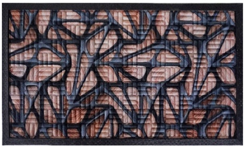 3D Embossed Doormat, 75cm x 45cm - Wooden