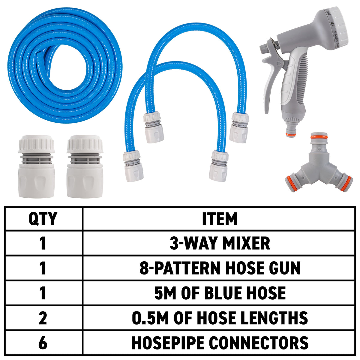 Outdoor Hot & Cold Tap Pet Bath Wash Kits with Sprayer