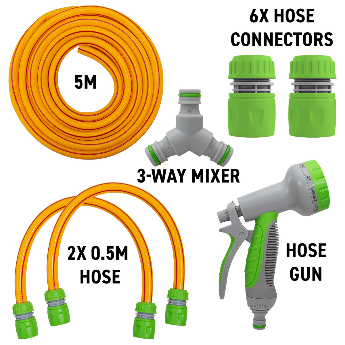 Outdoor Hot & Cold Tap Pet Bath Wash Kits with Sprayer