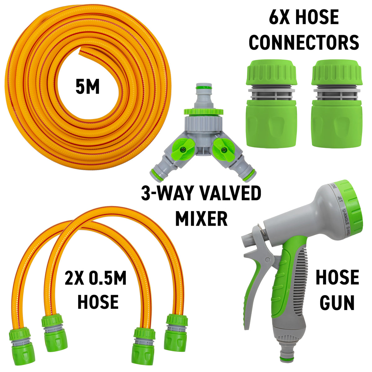 Outdoor Hot & Cold Tap Pet Bath Wash Kits with Sprayer
