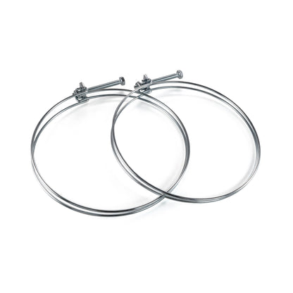 Galvanised Steel Double Wire Hose Clamps, 118mm-125mm
