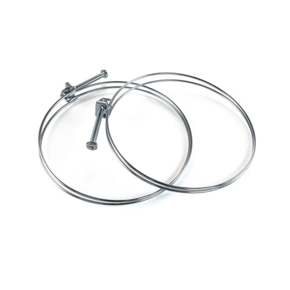 Galvanised Steel Double Wire Hose Clamps, 138mm-145mm