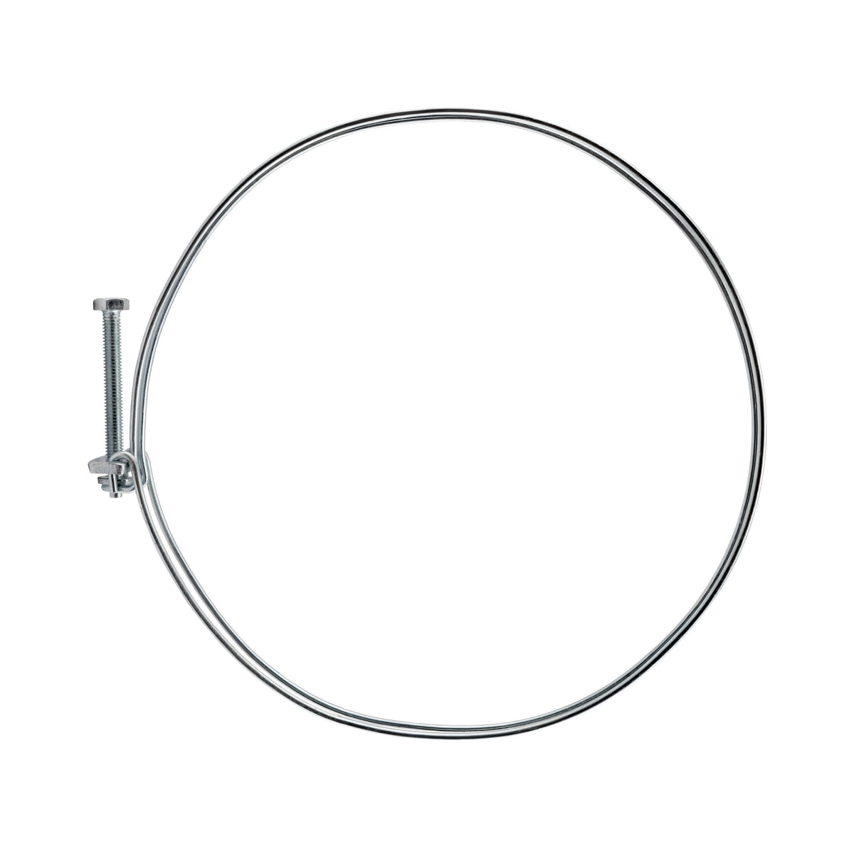 Galvanised Steel Double Wire Hose Clamps, 148mm-155mm