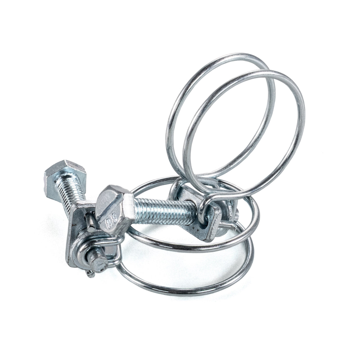 Galvanised Steel Double Wire Hose Clamps, 20mm-23mm