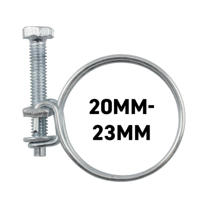 Galvanised Steel Double Wire Hose Clamps, 20mm-23mm