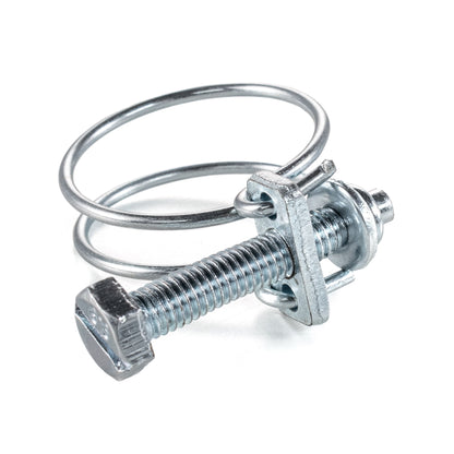 Galvanised Steel Double Wire Hose Clamps, 20mm-23mm