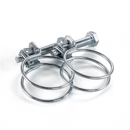 Galvanised Steel Double Wire Hose Clamps, 20mm-23mm