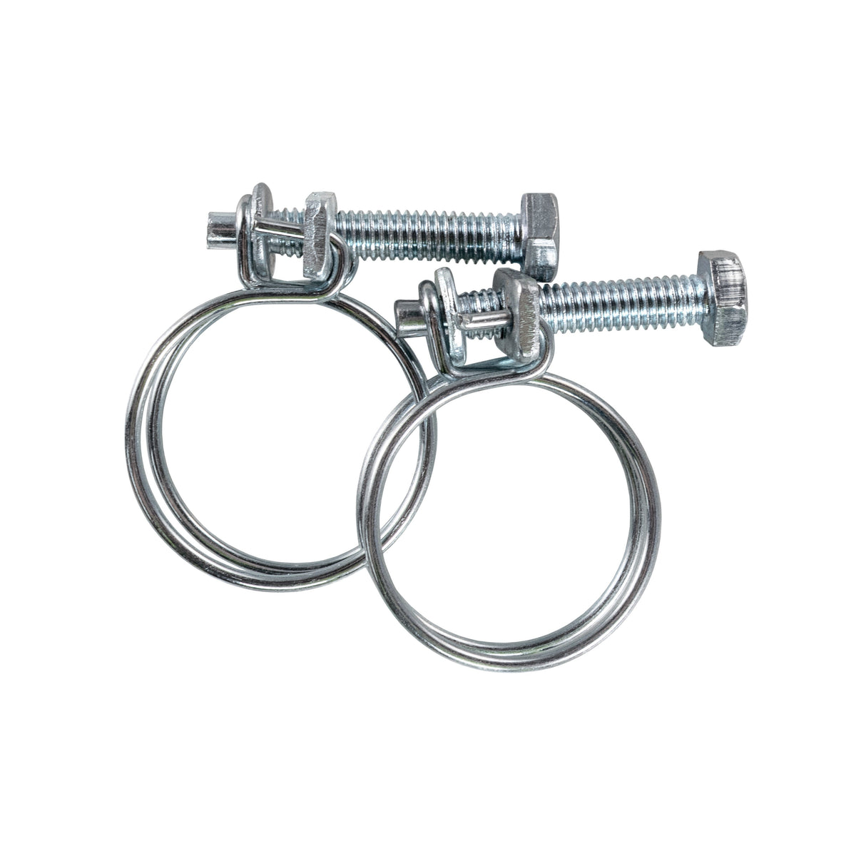 Galvanised Steel Double Wire Hose Clamps, 20mm-23mm